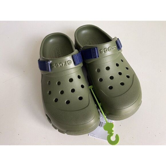 Crocs Offroad Sport Clog Army Green Blue Unisex Men’s Sz 9 Women’s 11 NEW - Picture 2 of 10